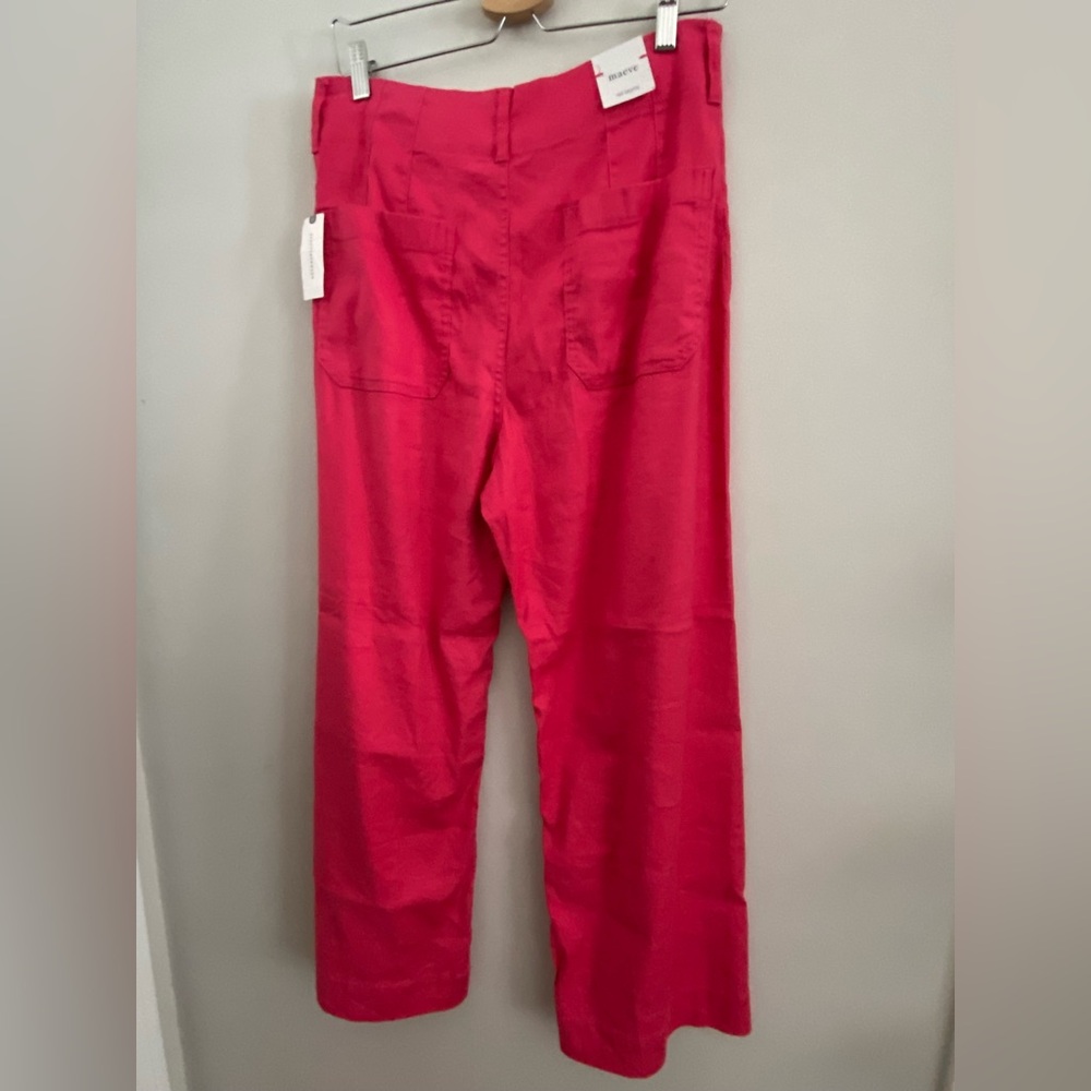 Anthropologie The Colette Linen Blend Crop Wide-Leg Pants by Maeve 32 new - Picture 4 of 7